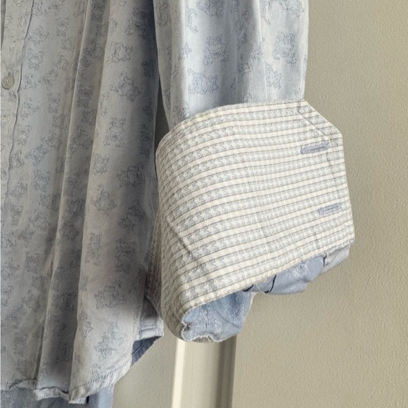 ROBERT GRAHAM Men’s Blue Buddha Jacquard Long Sleeve Button Up Shirt-Size Large - Picture 9 of 12